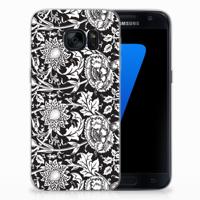 Samsung Galaxy S7 | TPU Case | Black Flowers