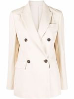Brunello Cucinelli blazer à boutonnière croisée - Tons neutres