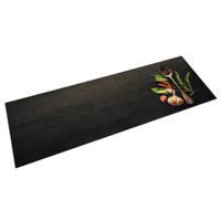 VidaXL Keukenmat wasbaar kruidenprint 60x180 cm fluweel