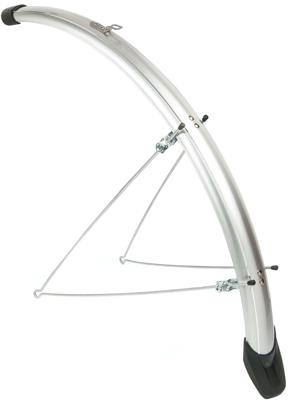 Spatbordset Eurofender Elegance 28" x 46 mm - zilver