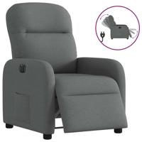 Fauteuil elektrisch verstelbaar stof donkergrijs