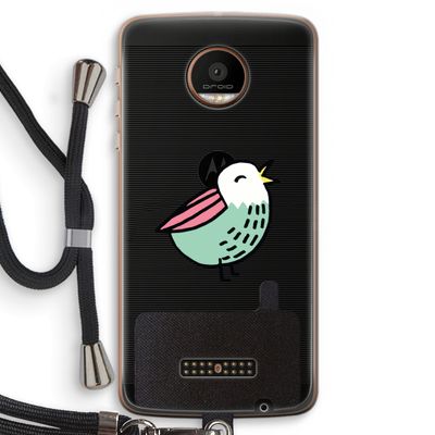 Birdy: Motorola Moto Z Force Transparant Hoesje met koord