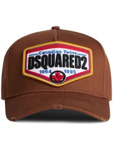 DSQUARED2 logo-patch baseball hat - Marron