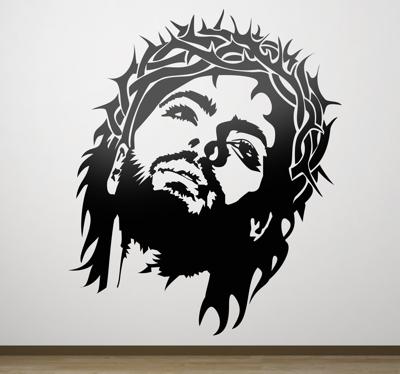 Jezus kroon van doornen sticker