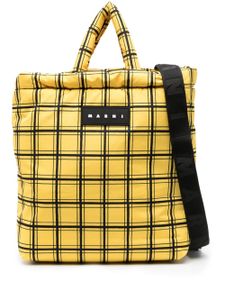 Marni sac cabas à carreaux - Jaune