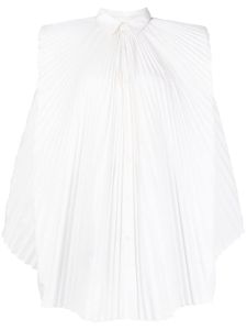 Junya Watanabe chemise à design plissé - Blanc