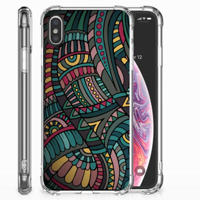 Apple iPhone X | Xs Doorzichtige Silicone Hoesje Aztec Apple iPhone X | Xs Doorzichtige Silicone Hoesje Aztec