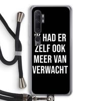 Meer verwacht - Zwart: Xiaomi Mi Note 10 Transparant Hoesje met koord