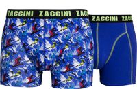 Zaccini 2-pack boxershorts snowboard - blauw