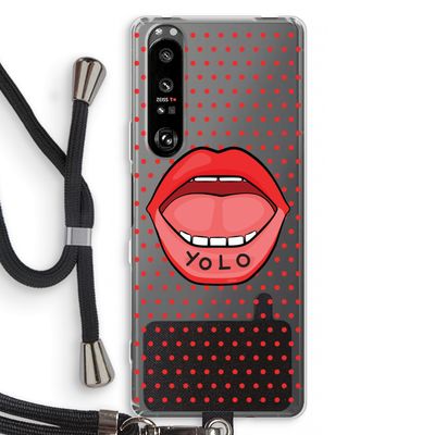 Yolo Denise: Sony Xperia 1 III Transparant Hoesje met koord
