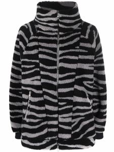 adidas by Stella McCartney veste en polaire à imprimé animalier - Noir