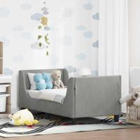 Peuterbedframe met hoofdbord Lichtgrijs 70 x 140 cm Fluweel