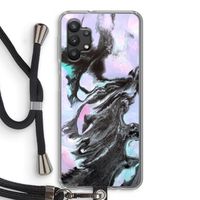 Pastel zwart: Samsung Galaxy A32 5G Transparant Hoesje met koord