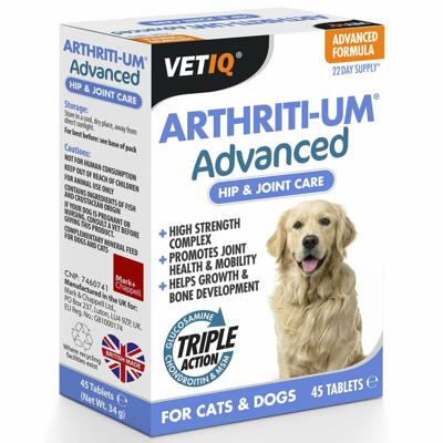 Supplementen en vitaminen Mark & Chappell VETIQ ARTHRITI-UM ADVANCED