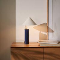 Kave Home Tafellamp Shiva - Donkerblauw/Wit