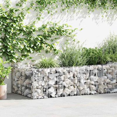 Gabion plantenbak 180x90x50 cm gegalvaniseerd staal