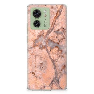 Motorola Edge 40 | TPU | Siliconen hoesje | Marmer Oranje Motorola Edge 40 | TPU | Siliconen hoesje | Marmer Oranje