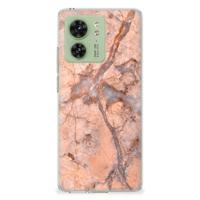 Motorola Edge 40 | TPU | Siliconen hoesje | Marmer Oranje