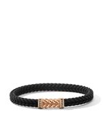 David Yurman bracelet Chevron 6 mm en or rose 18ct serti de diamants - Noir - thumbnail