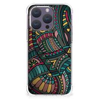 iPhone 15 Pro Doorzichtige Silicone Hoesje Aztec - thumbnail