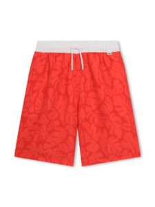 BOSS Kidswear short de bain à lien de resserrage - Rouge