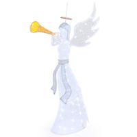 Kerstengel voor Binnen en Buiten Verlichte Kerstdecoratie met 100 LED-Lampjes Voorverlicht Waterdichte Kerstengel IP44 88 x 58 x 156 cm Kerstengel voor Binnen en Buiten Verlichte Kerstdecoratie met 100 LED-Lampjes Voorverlicht Waterdichte Kerstengel IP44 88 x 58 x 156 cm