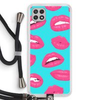 Bite my lip: Samsung Galaxy A22 4G Transparant Hoesje met koord