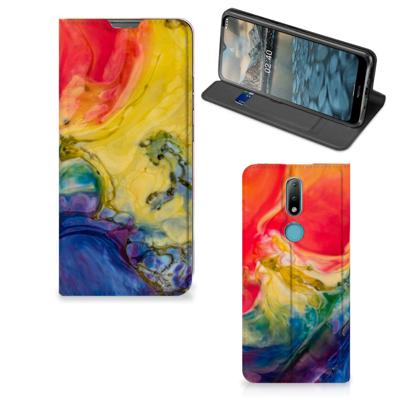 Bookcase Nokia 2.4 Watercolor Dark Bookcase Nokia 2.4 Watercolor Dark