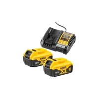 DeWalt DCB1104P2-QW Set oplader DCB1104 + 2 accu's DCB184 18 V 5 Ah