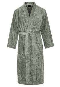 Kimono badstof katoen - olijfgroen-2XL/3XL