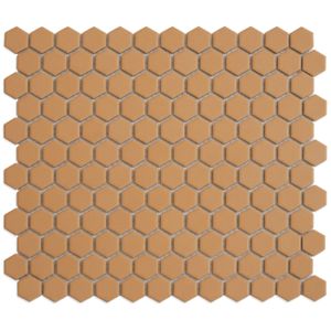 Tegelsample: The Mosaic Factory Hexagon mozaïek tegels 23x26cm tuscany gold mat