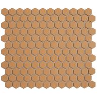 Tegelsample: The Mosaic Factory Hexagon mozaïek tegels 23x26cm tuscany gold mat