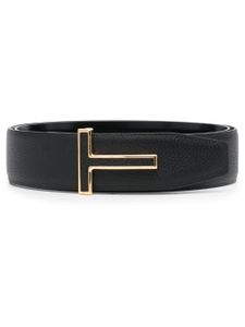 TOM FORD ceinture en cuir à boucle logo - Noir