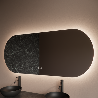 Badkamerspiegel BWS Riono 70x140cm Horizontaal LED Badkamerspiegel BWS Riono 70x140cm Horizontaal LED