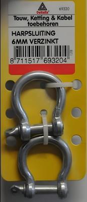 Harpsluiting 6mm 2st - Deltafix