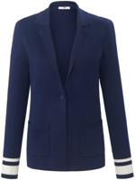 Tricotblazer 100% katoen lange mouwen Van Peter Hahn blauw