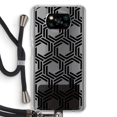 Geometrisch patroon: Xiaomi Poco X3 NFC Transparant Hoesje met koord