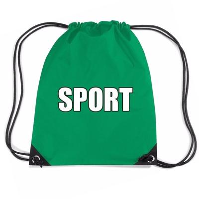 Nylon sport gymtasje / sporttasje / zwemtasje - groen - jongens en meisjes