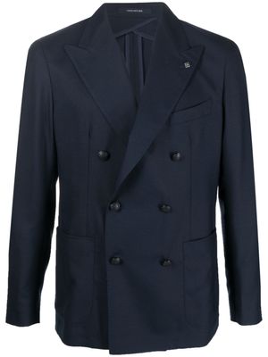 Tagliatore blazer en cachemire à boutonnière croisée - Bleu