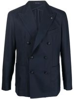 Tagliatore blazer en cachemire à boutonnière croisée - Bleu