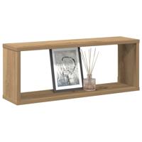 Wandschappen kubus 2 st 60x15x23 cm hout artisanaal eiken