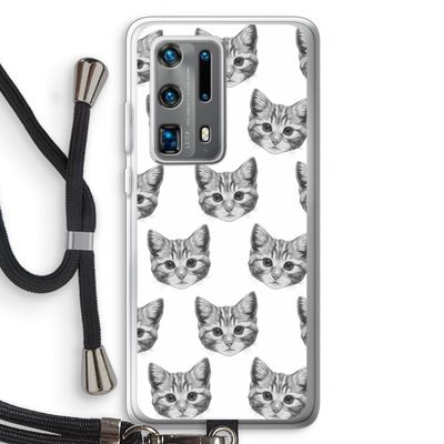 Kitten: Huawei P40 Pro Plus Transparant Hoesje met koord