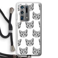 Kitten: Huawei P40 Pro Plus Transparant Hoesje met koord