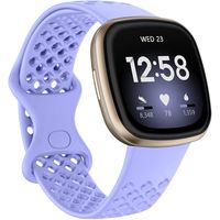 Bandje geschikt voor Fitbit Sense - Maat S - Polsband - Horlogebandje - Siliconen - Lila