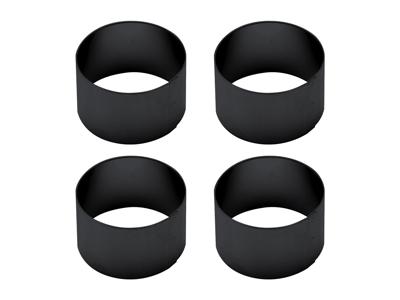ECHTWERK Tafel accessoires (servetringen "rond" gemaakt van ede, Zwart, 4-delig)