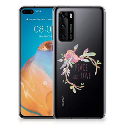 Huawei P40 Telefoonhoesje met Naam Boho Text Huawei P40 Telefoonhoesje met Naam Boho Text