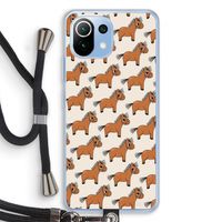Pony: Xiaomi Mi 11 Lite Transparant Hoesje met koord