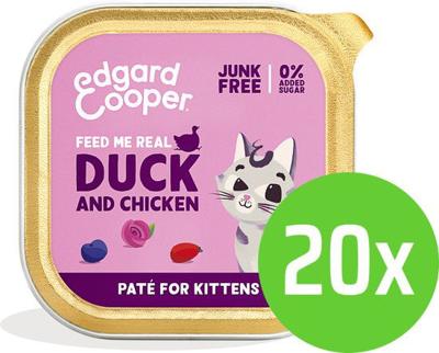 Cat kitten pate duck/chicken 85g - Edgard en cooper