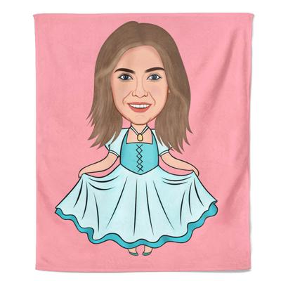 Cartoon Fleecedeken Princes - Pillow Buddies
