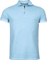Thomas Maine Heren Poloshirt Cobalt Blauw Pique Tailored Fit - thumbnail